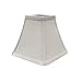 Upgradelights Eggshell Silk 6 Inch Square Bell Clip On Chandelier Lamp Shade