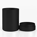 QXPDD Reise-Teeglas Mini Metall rund Tee Zucker Kaffeedosen versiegelte Vorratsdosen Dosen mit luftdichten Deckeln für losen Tee Gewürz Kaffeebohnen Zucker,Schwarz