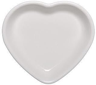 Fiesta® Medium Heart Bowl, 19oz (7.4") – Durable Ceramic, Lead-Free, Dishwasher/Microwave/Oven Safe – Made in USA Dinnerware - White