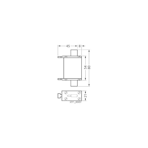 Cartouche fusible NH taille 0 500 V calibre gG détecteur combiné et languettes isolées. - vue 3