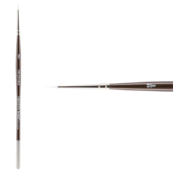 da Vinci Graphic Design Series Lettering Brush, Straight Edge Tip Kolinsky Red Sable with Black Handle, Size 12