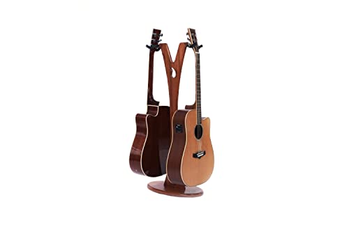 Ruach GS-1 Double support en bois pour guitare acoustique et électrique Acajou - Les Beatles, Paul McCartney, John Lennon, RIngo Starr, George Harrison Ruach GS-1 Double support en bois pour guitare acoustique et électrique Acajou – Image 5