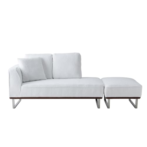 SAKODA カレン ソファ 2人掛け 3人掛け ブークレ ポケットコイル カウチソファ コーナー ソファー 北欧 モダン kalen (ホワイト)