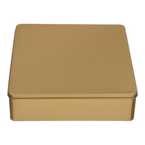 MAGICLULU Caja De Lata Cuadrada De Hojalata 7.87X7.87X7.87 Pulgadas Contenedor De Almacenaje Reutilizable Para Galletas Dulces Y Regalos Decorativos Para Fiesta