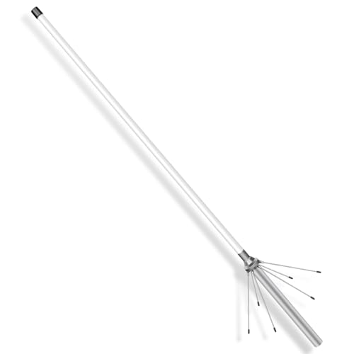 FMUSER UV100 Dual Band Base Antenna,41 Inch 144/430MHz Fiberglass Ham Radio Antenna for Ham Radio Base Station