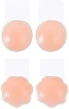 CheChury Nipple Cover Silikon Nippelabdeckung Gel Wiederverwendbar Klebe Push up Invisible Bra BH Brustaufkleber Büstenhalter self Adhesive