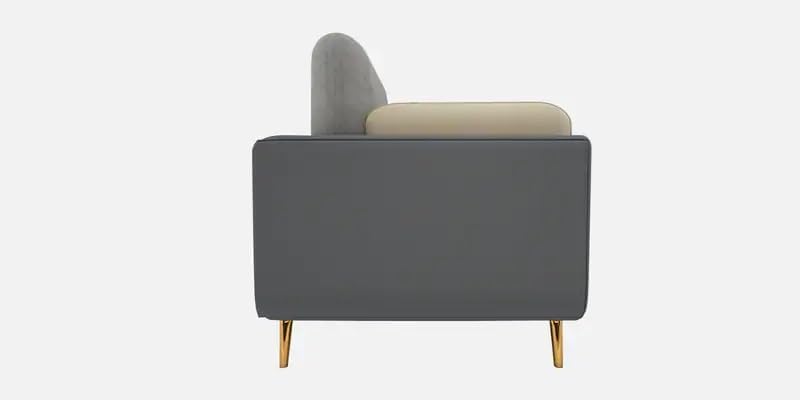 Image of Polyester Velvet Contemperory Sofa Set with Cushion Chaise Lounge, Sectional Sofa Perfect for Your Living Room,Guests Room & Office. (Grey & Beige, 3 Seater)
