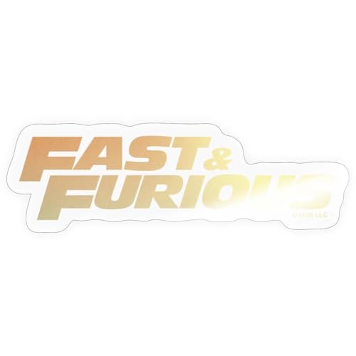 Spreadshirt Fast and Furious Classique Logo Autocollant Sticker, 10 x 10 cm, brillant transparent