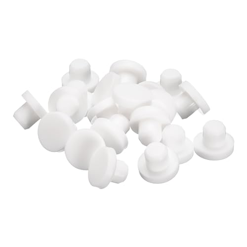 Image of uxcell 20 Pieces White Rubber Stopper, S11 Waterproof Plug Holes for 11mm / 0.43 inch Hole