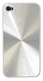 Hard Case - Metall Aluminium Optik - HÜLLE TASCHE für APPLE IPHONE 4 4G 4S DELUXE CASE HARDCASE ETUI HÜLLE SCHUTZHÜLLE COVER BUMPER SILBER