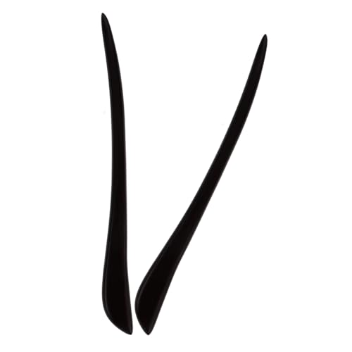 NOLITOY 2個 ヘアピン hair stick ヘ ックワックス オリエンタルヘ ック 太い髪用のヘアグリ かんざし 髪箸 漢服アクセサリー 春節の頭飾り 黒檀 Black