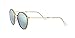 Ray-Ban Rb3517 Folding I Round Sunglasses, Gold/Light Green Mirrored Silver, 51 mm