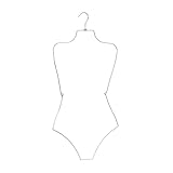Fxzqgnh Percha para Trajes de Baño, Percha para Bikini con Forma de Cuerpo, Percha de Hierro Plegable para Trajes de Baño, Perchas para Lencería Infantil, EST, Plata, Individual