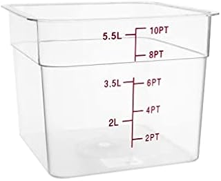 Vogue CF021 Square Storage Container 3.5Ltr Clear Measuring Food Freezer Tubs
