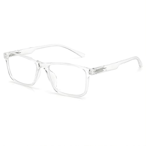 Image of UV Protection Glasses Blue Cut Blocking Harmful Rays Glasses for Men & Women Zero Power Computer Specs Eye Protection Lightweight Frame with Case & Cleaning Cloth