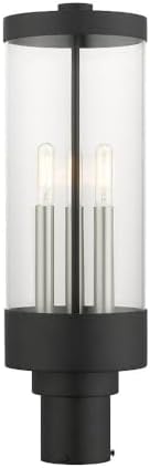 Miniatura 6 de Livex Lighting 3 Lt - Farol negro texturizado para exteriores