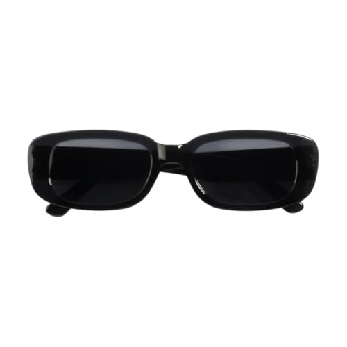 Lunettes de soleil carré noir finitions miroir clair d'inspiration rétro
