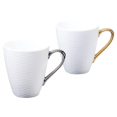 ノリタケ(アミ)マグカップペア(金・銀)