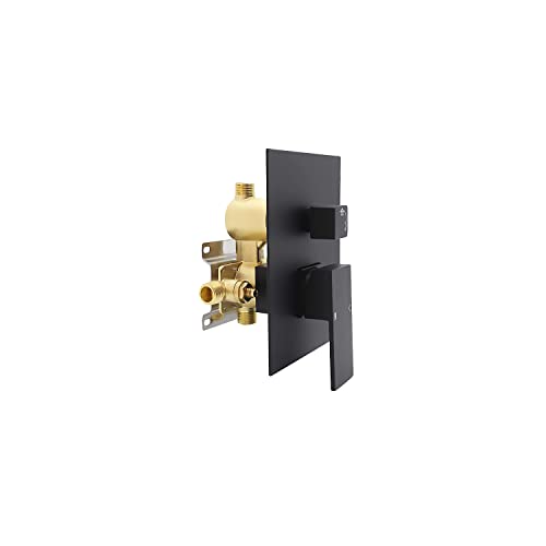 Drettyer 2 Way Outlet Function Solid Brass Shower Diverter Valve Mixer Rough-In Shower Handle Valve...