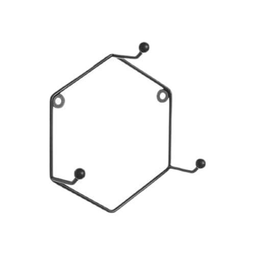 Genérico Taza De Tazas - 3.94x3.94x2.95in Soporte Para Tazas De Café Soporte De Pared, Tope De Té De Montaje En Pared Hexagonal, Organizador De De Café Para La Cocina | Colgador De Casa De Metal