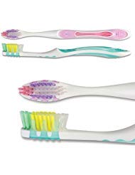 SmileGoods - Cepillo de dientes A362, 36 mechones de cerdas suaves, empaquetados individualmente, colores surtidos, paquete a granel de 72