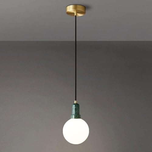 Lustre en marbre HJLJKG, suspension design nordique luxe pour salon et chevet