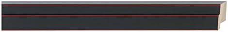 CountryArtHouse Picture Frame Moulding (Wood) 18ft bundle - Contemporary Black Finish - 1.25" width - 5/8" rabbet depth