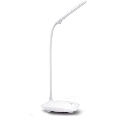 Desk Lamp Eye Protection LED Lamp Flexible Bedside Table Desk Lamp LED Reading Desk Light White Cover