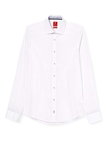 Preisvergleich Produktbild Pure Herren 4018-716 City Red Langarm Klassisches Hemd, Weiß, L