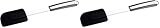 Probus Teigschaber 30 cm, praktischer Universal-Schaber aus Edelstahl/Silikon mit ergonomischem und abgerundetem Griff, spülmaschinengeeignet, aufhängbar, Menge: 1 Stück, schwarz/silber