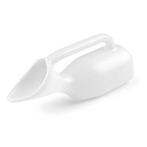 Plastic Forte Orinal Sanitario Mujer, Material Plástico Polietileno alta densidad, color Blanco, 1000ml, lavable.