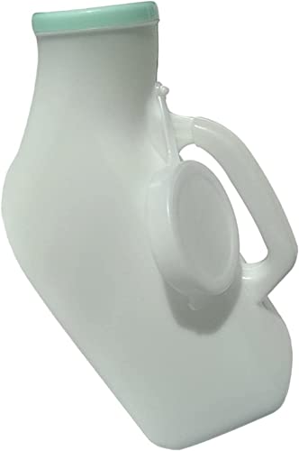 尿瓶 しびん 尿器 尿収集器 1200ml大容量 尿ボトル 高齢者および小児 介護用尿器 介護尿器 携帯トイレ 尿失禁用 緊急受尿器 便利性 - 白い