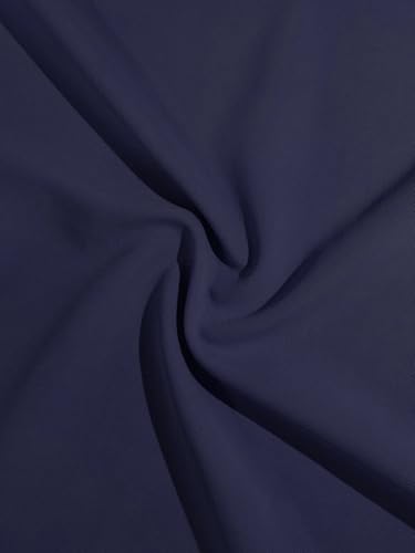 Image of FENJAR Women's Elegance Audrey Hepburn Style Ruched Dress Round Neck Sleeveless Swing Midi A-line Dresses (US, Alpha, X-Large, Regular, Regular, Navy)
