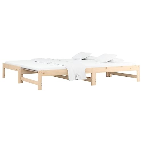vidaXL Lit Coulissant sans Matelas 2X(90x200) cm Bois de pin Massif