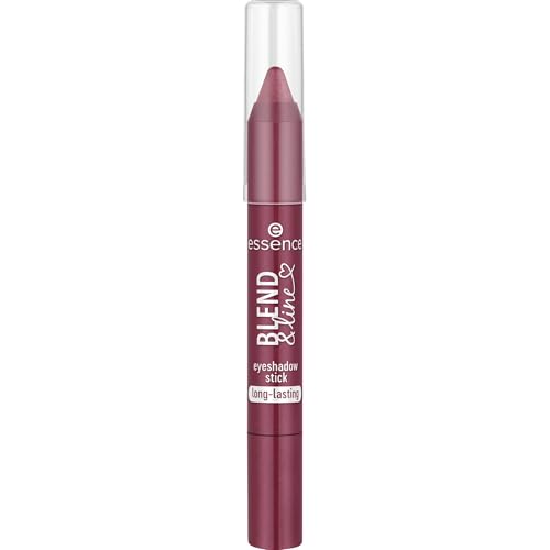 essence blend & line eyeshadow stick, Lidschatten, Nr. 02, Rot, langanhaltend, hochpigmentiert, mit Ölen, metallisch, vegan, ohne Mikroplastikpartikel, Nanopartikel frei, ohne Parfüm, 1er Pack (1.8g)