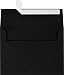 LUXPaper A7 Invitation Envelopes for 5 x 7 Cards in 80 lb. Midnight Black, Printable Envelopes for Invitations, w/Peel and Press Seal, 50 Pack, Envelope Size 5 1/4 x 7 1/4 (Black)