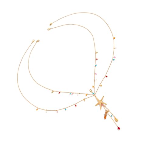 Cadena de traje de baño de estrellas de mar y joyería para fiesta en piscina