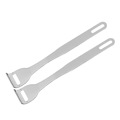 SAFIGLE 2pcs Brush Scraper Oral Care Tool Oral Brush Silver