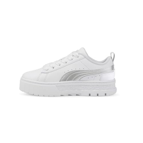 PUMA Kids Girls Mayze Metallic Lace Up Sneakers Shoes Casual - White3