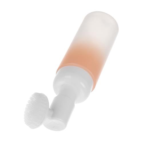 Healvian Flacon Pompe Mousse Visage 60 ML Brosse Douce, Rechargeable en Pet, pour Voyage Et Usage Quotidien à Domicile
