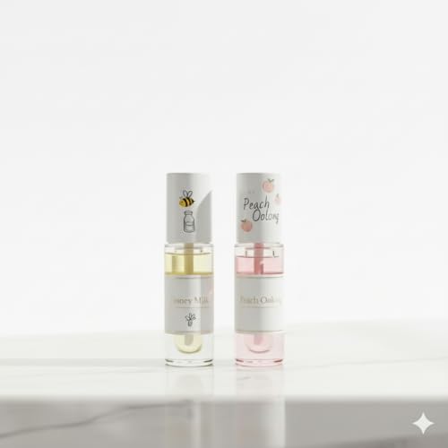 Image of Honey Milk and Peach Oolong Peach Oolong Lip Therapy Oil - Nourish, Repair & Glow (pack of 2) (10 ml, Pink)