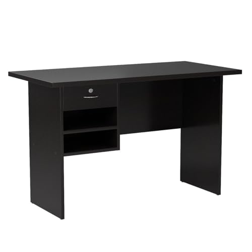 DeckUp Giona Engineered Wood Study Table and Office Desk (Dark Wenge, Matte Finish)