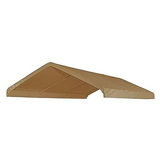 Shade Cloud Canopy Replacement Cover 10'X20' Beige Tarp Top Roof Canopy Replacement Cove (Beige 1-1/2"-2" Leg Poles)