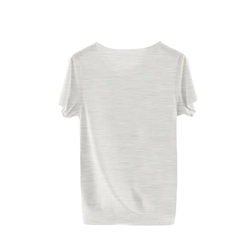 Dmmtot Camisetas de manga corta para niñas, modal, suaves, de verano, cuello redondo, atléticas, transpirables, delgadas, ligeras, para entrenamiento al aire libre, uso diario, escuela, edad de 2 a 13