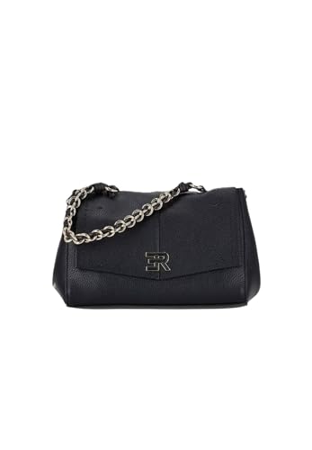 Sac ERMANNO FIRENZE Large Flap EBA SS26 Black grand sac à main noir en cuir