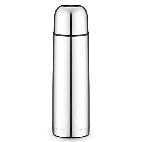 Garrafa Térmica 100% Ecológica Inox Com Parede Dupla Trava E Proteção Dupla Antivazamento 500ml (Ino