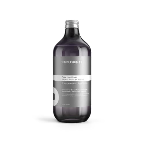simplehuman Fragrance Free Liquid Hand Soap Refill Bottle 30 fl. oz. Gentle & Naturally Pure Moisturizing Vitamin E Sulfate & Paraben Free Optimized for simplehuman Sensor Pump