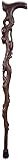 XUEPING Béquilles de Personnes âgées, bâton de Marche en Bois Massif, Bois Entier Sculpture Creuse Signification Environnement et longévité Longueur 88cm Disponible au Besoin tronqué par Vous-même