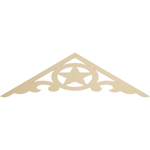Ekena Millwork GPP060X018X100AUS Austin Architectural Grade PVC Gable Pediments, 60"W x 17 1/2"H x 1"P (7/12) Pitch