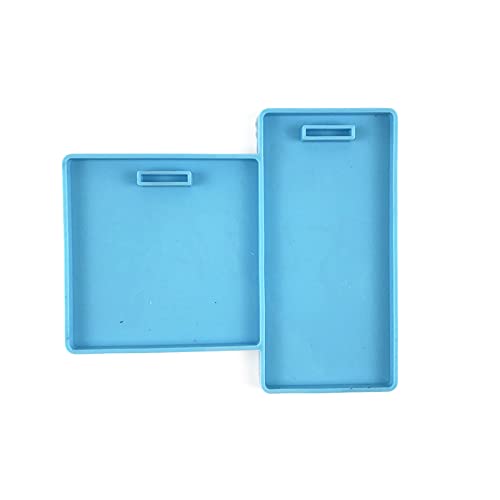 Xidmold Resin Card Silicone Mold, Id Business Case Work Card Holder Moulds, Name Badge Holder Clay Mold, Diy Epoxy Casting Molds Card Organizer Storage Jewelry Making Craft, 5X Id Badge Reel Clip #TOP4